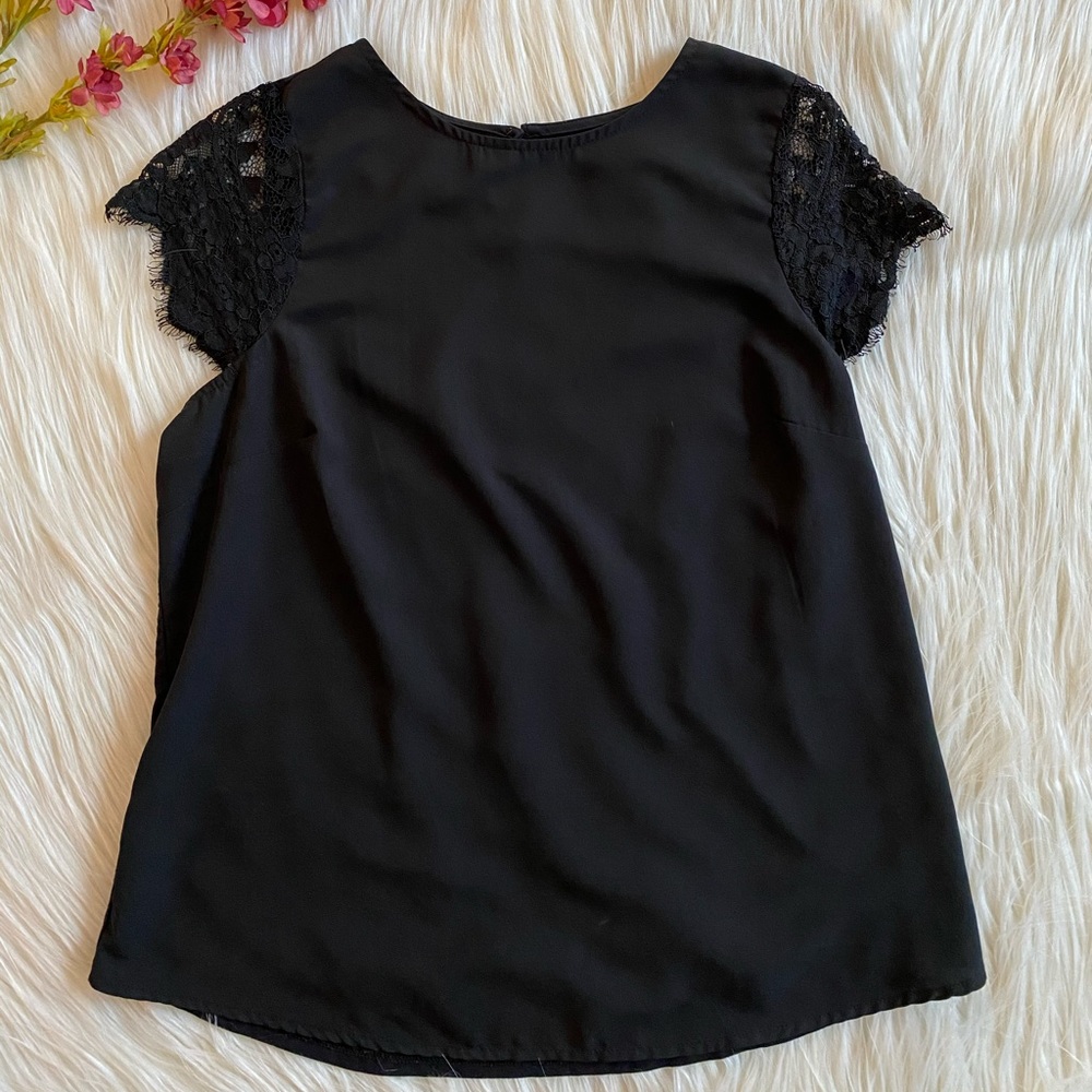 MERONA Lace Short Sleeve Blouse